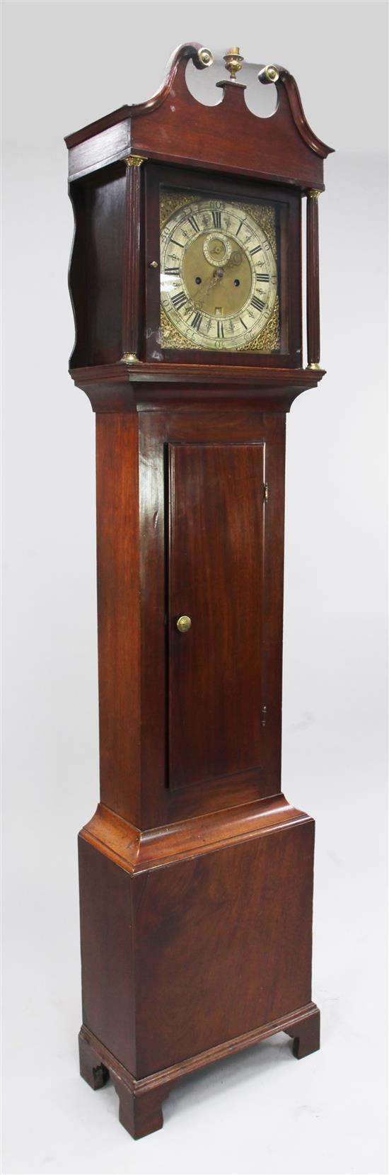 Jno Atwood of Wotton under Edge. A George III mahogany eight day longcase clock, 6ft 10in.